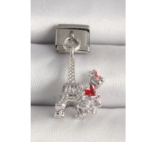 316L Çelik Gümüş Renk Eyfel Kulesi Modeli Nomination Charm - TJ-BC1233