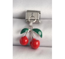 316L Çelik Gümüş Renk Kiraz Model Nomination Charm - TJ-BC1239