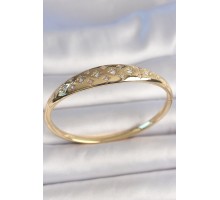 Pirinç Gold Renk Zirkon Taşlı Yıldız İşlemeli Kadın Kelepçe - TJ-BB6922