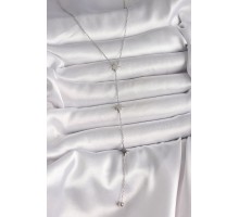 316L Çelik Gümüş Renk Yıldızlı Model Topçuk Detay Kadın Y Kolye - TJ-BKO10010