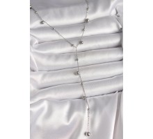 316L Çelik Gümüş Renk Topçuk Model Kadın Y Kolye - TJ-BKO10012