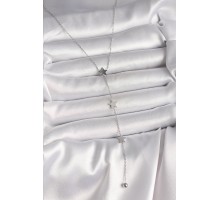 316L Çelik Gümüş Renk Yıldızlı Model Topçuk Detay Kadın Y Kolye - TJ-BKO10014