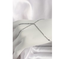 Pirinç Gümüş Renk Pul Detaylı Kadın Şahmeran - TJ-SN618