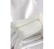 Pirinç Gold Renk Su Yolu Zirkon Taşlı Yıldız Model Kadın Şahmeran - TJ-SN623