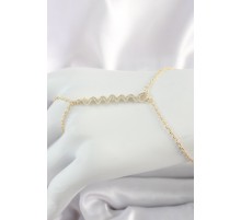 Pirinç Gold Renk Zirkon Taşlı Yılan Model Kadın Şahmeran - TJ-SN628