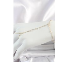 Pirinç Gold Renk Mavi Taşlı Göz Figür Topçuk Detaylı Kadın Şahmeran - TJ-SN629