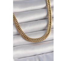 316L Çelik Gold Renk Balık Sırtı Model Kadın Kolye - TJ-BKO10025