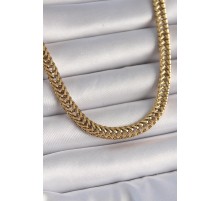 316L Çelik Gold Renk Balık Sırtı Model Kadın Kolye - TJ-BKO10025