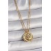316L Çelik Gold Renk Ay Güneş Model Arkadaşlık Kadın Kolye - TJ-BKO10027
