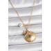 316L Çelik Gold Renk Zincir Deniz Kabuğu Figür İnci Detay Kadın Kolye - TJ-BKO10116