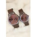 Kahverengi Deri Kordonlu Rose Metal Kasa Sevgili Saatleri - TJ-SGK1371