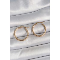 316 Çelik Gold Renk 22mm Kadın Halka Model Kadın Küpe TJ-BKP10507
