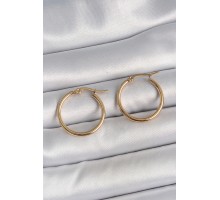 316 Çelik Gold Renk 22mm Kadın Halka Model Kadın Küpe - TJ-BKP10507