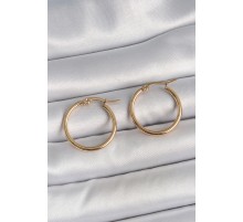 316 Çelik Gold Renk 22mm Kadın Halka Model Kadın Küpe - TJ-BKP10507
