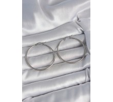 316 Çelik Gümüş Renk 43 mm Halka Model Kadın Küpe - TJ-BKP10516