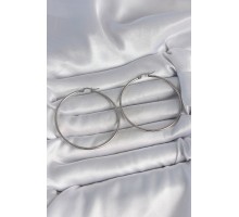 316 Çelik Gümüş Renk 53 mm Halka Model Kadın Küpe - TJ-BKP10517