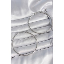 316 Çelik Gümüş Renk 63 mm Halka Model Kadın Küpe TJ-BKP10518