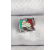 316L Çelik Gümüş Renk Renkli Portre Model Nomination Charm - TJ-BC1387