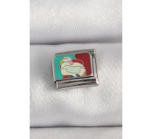 316L Çelik Gümüş Renk Renkli Portre Model Nomination Charm - TJ-BC1387