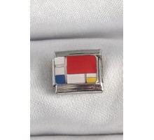 316L Çelik Gümüş Renk Karışık Renk Portre Model Nomination Charm - TJ-BC1390