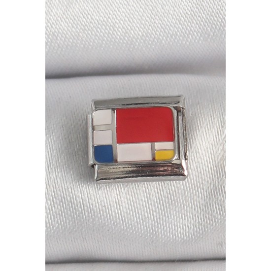 316L Çelik Gümüş Renk Karışık Renk Portre Model Nomination Charm - TJ-BC1390