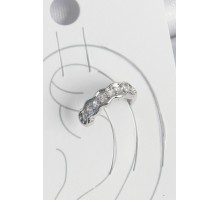 Pirinç Gümüş Renk Zirkon Taşlı Kıkırdak Model Kadın Küpe - TJ-BKP10550