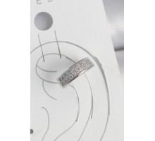 Pirinç Gümüş Renk Zirkon Taşlı Kıkırdak Model Kadın Küpe - TJ-BKP10552