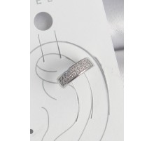 Pirinç Gümüş Renk Zirkon Taşlı Kıkırdak Model Kadın Küpe - TJ-BKP10552