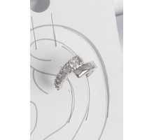 Pirinç Gümüş Renk Zirkon Taşlı Kadın Kıkırdak Küpe - TJ-BKP10556