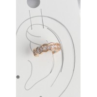 Pirinç Gold Renk Zirkon Taşlı Kadın Kıkırdak Küpe TJ-BKP10571