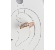 Pirinç Gold Renk Zirkon Taşlı Kadın Kıkırdak Küpe - TJ-BKP10571