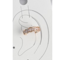 Pirinç Gold Renk Zirkon Taşlı Kadın Kıkırdak Küpe - TJ-BKP10571