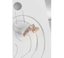 Pirinç Gold Renk Zirkon Taşlı Kadın Kıkırdak Küpe - TJ-BKP10574