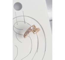 Pirinç Gold Renk Zirkon Taşlı Kadın Kıkırdak Küpe - TJ-BKP10574