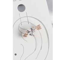 Pirinç Gold Renk Zirkon Taşlı Kalp Ok Model Kadın Kıkırdak Küpe - TJ-BKP10576