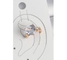 Pirinç Gold Renk Zirkon Taşlı Kalp Model Kadın Kıkırdak Küpe - TJ-BKP10578