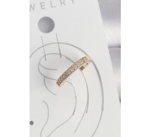 Pirinç Gold Renk Zirkon Taşlı Kadın Kıkırdak Küpe - TJ-BKP10583