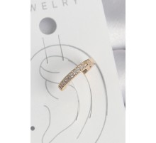 Pirinç Gold Renk Zirkon Taşlı Kadın Kıkırdak Küpe - TJ-BKP10583