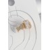 Pirinç Gold Renk Kare Zirkon Taşlı Kadın Kıkırdak Küpe - TJ-BKP10586