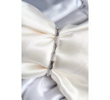 Pirinç Kemik Model Zirkon Taşlı Gümüş Renk Kadın Bileklik - TJ-BB6979