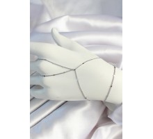 Pirinç Gümüş Renk Parçalı Ezme Zincirli Şahmeran - TJ-SN643