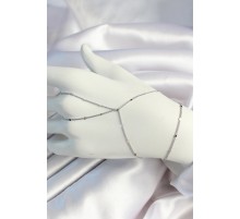 Pirinç Gümüş Renk Parçalı Ezme Zincirli Şahmeran - TJ-SN643