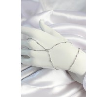 Pirinç Gümüş Renk Parçalı Zincirli Şahmeran - TJ-SN648