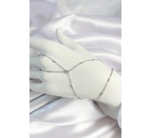 Pirinç Gümüş Renk Parçalı Zincirli Şahmeran - TJ-SN648