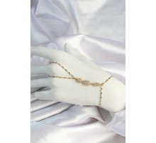 316L Çelik Gold Renk Zirkon Taşlı Baget Şahmeran - TJ-SN654