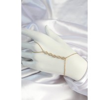 316L Çelik Gold Renk Zincirli Zirkon Taşlı Şahmeran - TJ-SN655