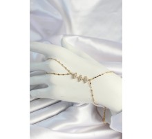 316L Çelik Gold Renk Zirkon Taşlı Göz Figürlü Şahmeran - TJ-SN657