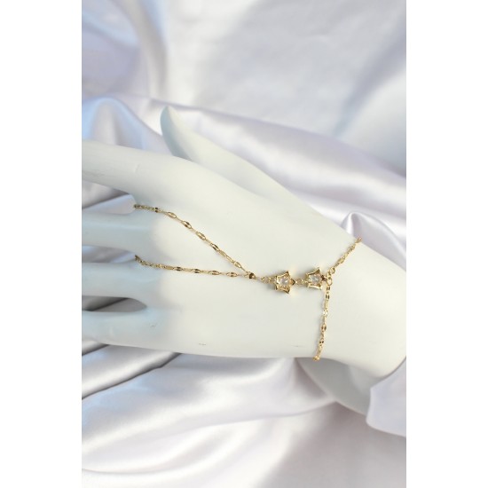 316L Çelik Zincirli Gold Renk Yıldız Şahmeran - TJ-SN663