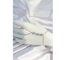 316L Çelik Zincirli Gümüş Renk Baget Zirkon Taşlı Şahmeran - TJ-SN670