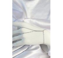 316L Çelik Zincirli Gümüş Renk Zirkon Taşlı Şahmeran - TJ-SN672